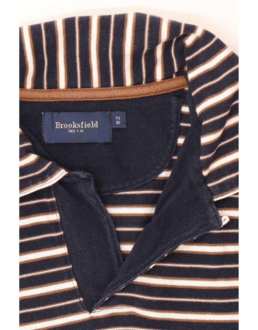 Brooksfield herre poloshirt IT 52 Stor marineblå stribet