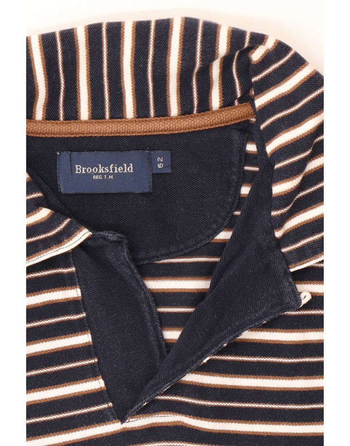 Brooksfield herre poloshirt IT 52 Stor marineblå stribet