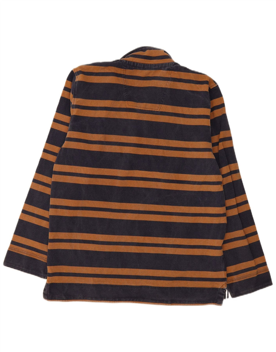 Besætningstøj Herre Zip Neck Sweatshirt Jumper Medium Navyblå stribet