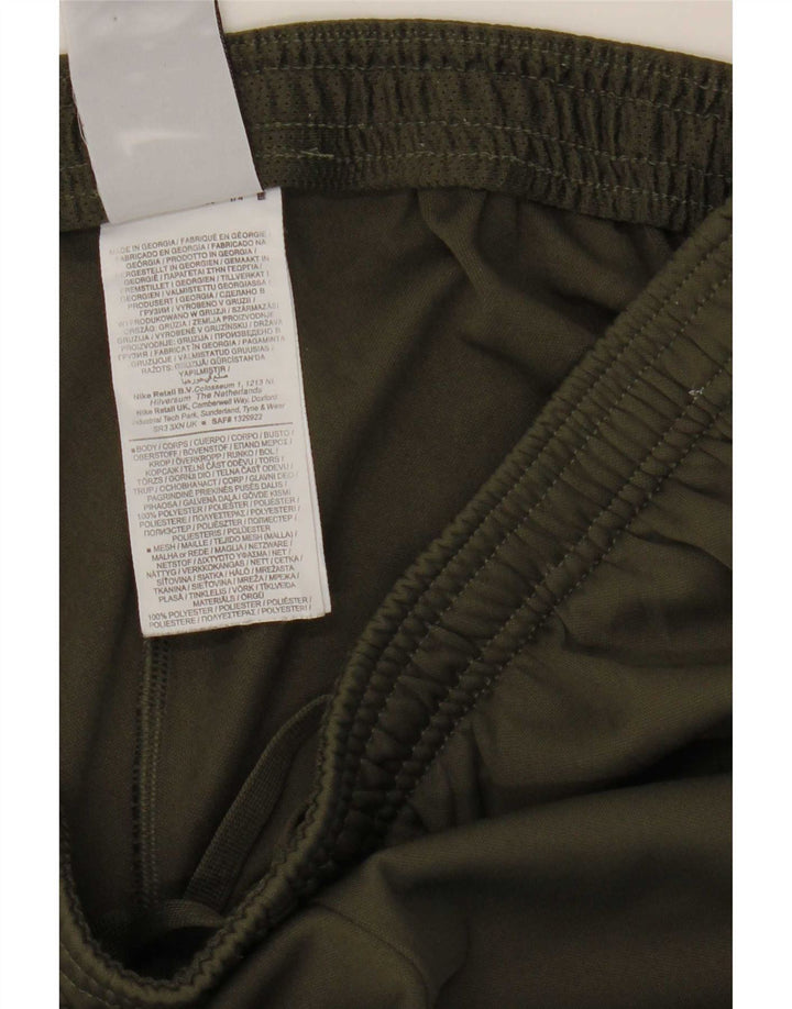 Nike træningsdragtsbukser til kvinder UK 14 Medium Khaki Colourblock Polyester