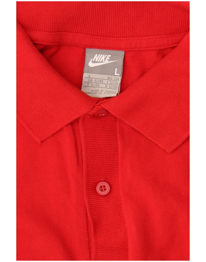 Nike Polo skjorte til mænd UK 42/44 Large Red