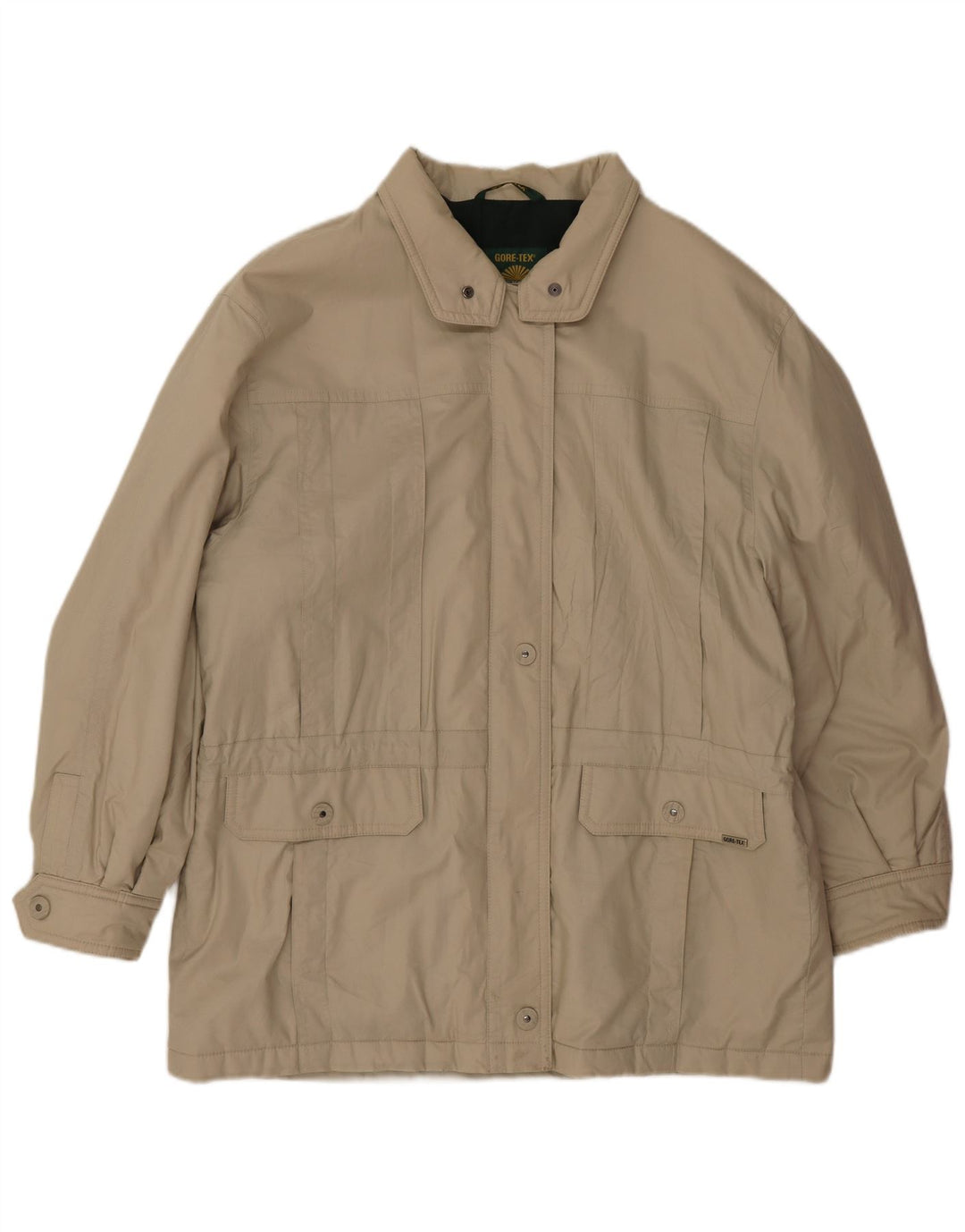 Delmod Dame Oversized Windbreaker Jacket EU 46 XL Beige Bomuld