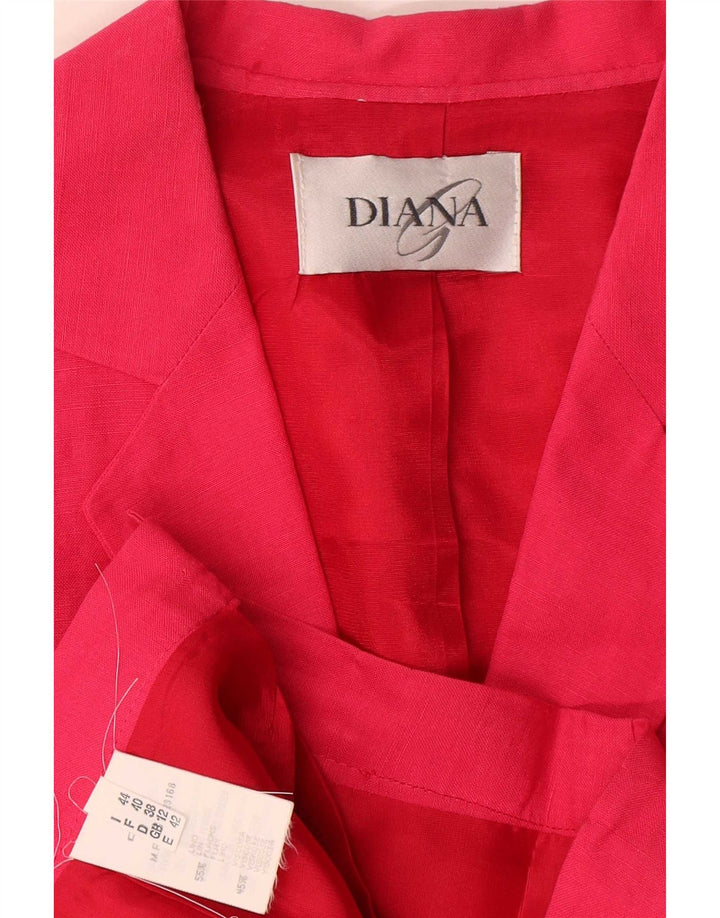 Vintage dame 3-knaps 2-delt nederdelsæt UK 12 Medium W28 rødt linned