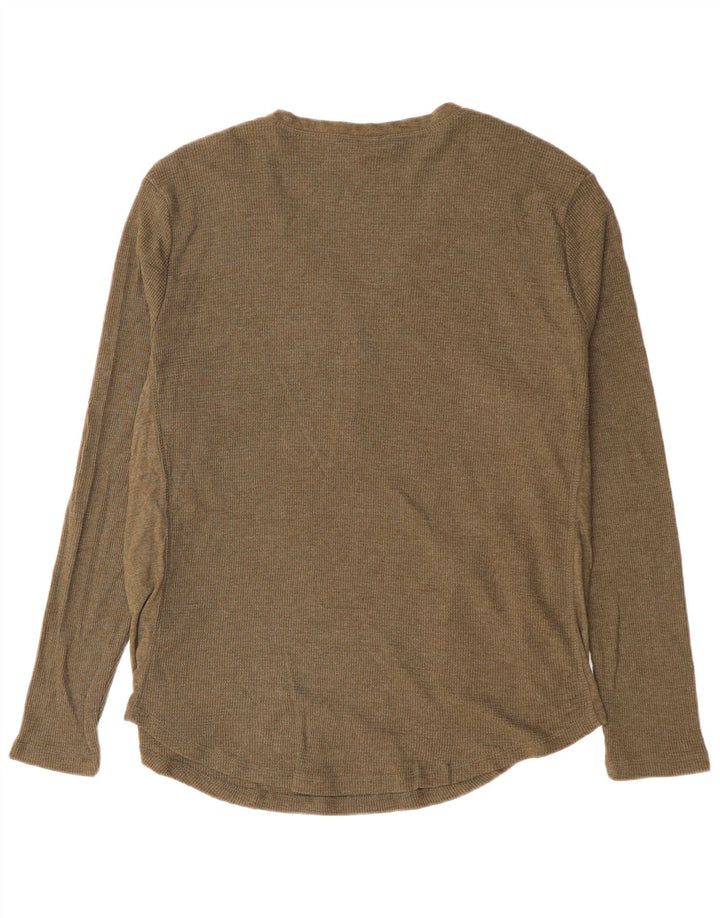 Eddie Bauer Dame Top Langærmet UK 20 2XL Khaki Bomuld