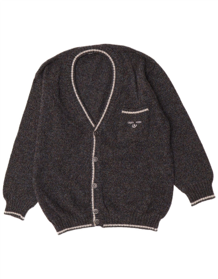 Vintage herre cardigan sweater IT 54 XL Grå uld