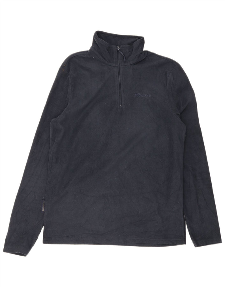 Mountain Warehouse Herre lynlås hals fleece jumper XS marineblå polyester