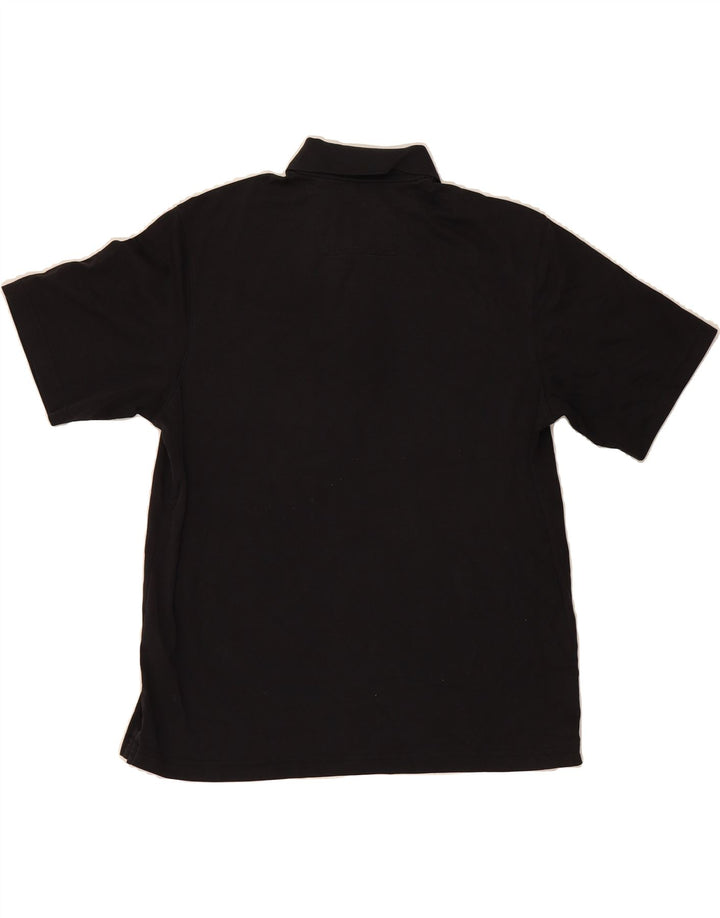 EDDIE BAUER Mens Polo Shirt Large Black Cotton Vintage Eddie Bauer and Second-Hand Eddie Bauer from Messina Hembry 