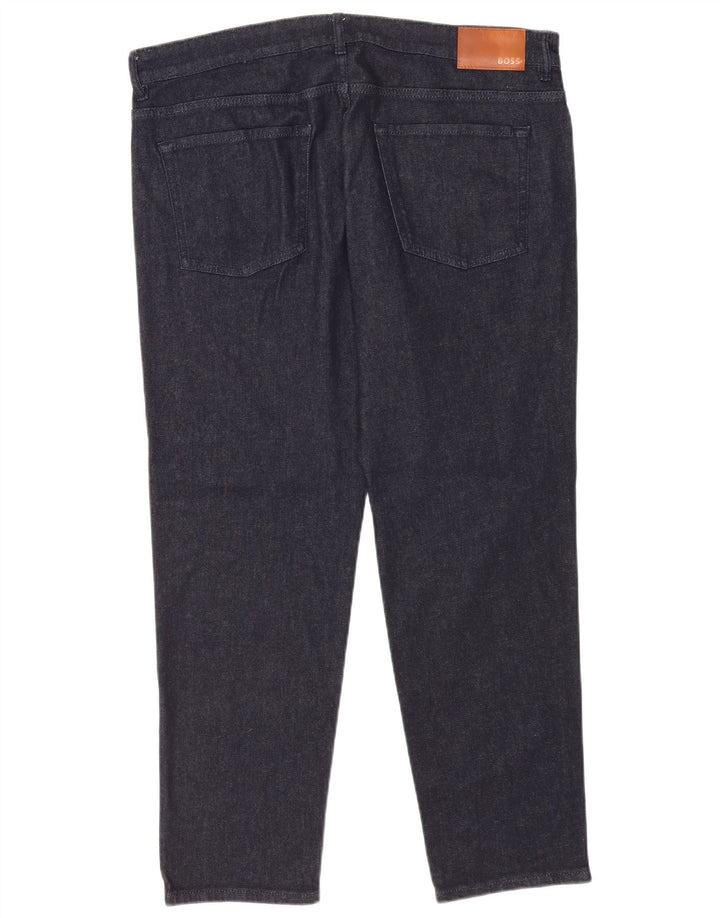 Hugo Boss Herre Slim Jeans W38 L32 Marineblå Bomuld