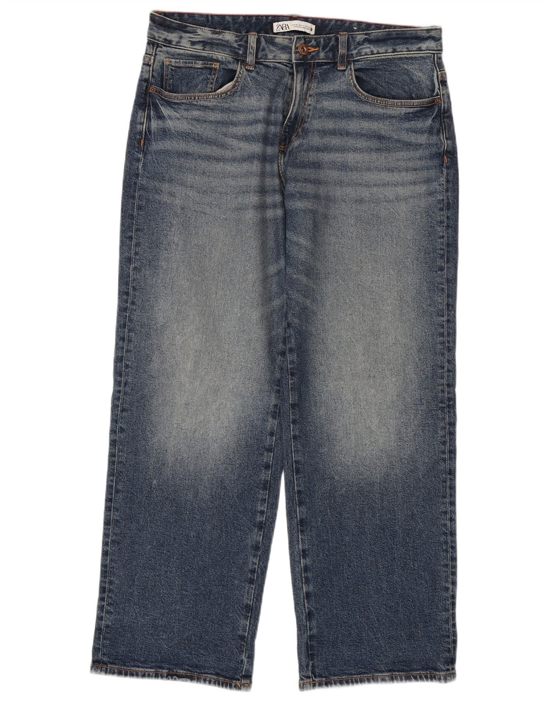 Zara Dame Løse Jeans EU 40 Medium W30 L29 Blå Bomuld