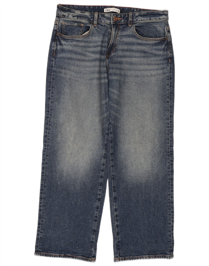 Zara Dame Løse Jeans EU 40 Medium W30 L29 Blå Bomuld
