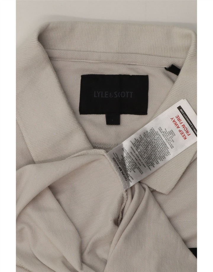 LYLE & SCOTT Poloskjorte til mænd, stor råhvid bomuld