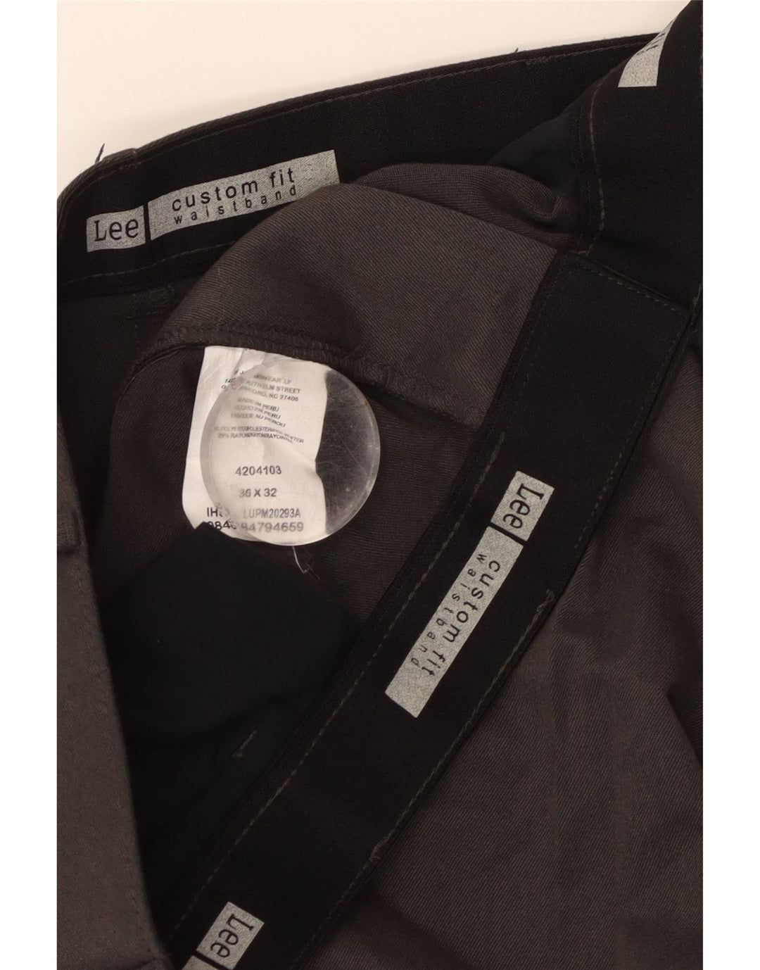LEE Herre Custom Fit Pegged Chino Bukser W36 L32 Grå Polyester