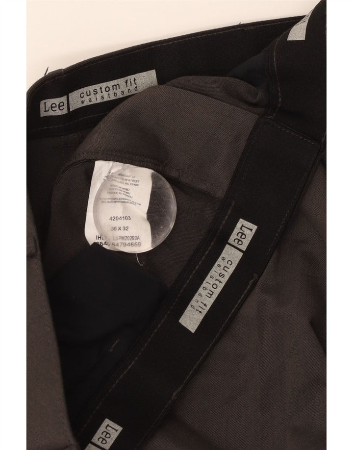 LEE Herre Custom Fit Pegged Chino Bukser W36 L32 Grå Polyester