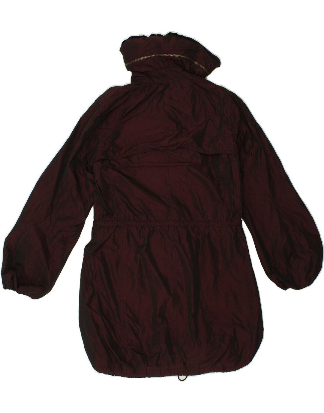 JIGSAW Womens Hooded Raincoat UK 10 Small Burgundy Vintage Jigsaw and Second-Hand Jigsaw from Messina Hembry 