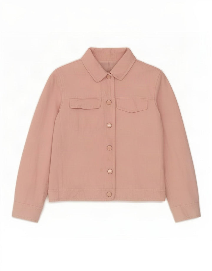 Massimo Dutti Dame Crop Bomber Jacket EU 40 Medium Pink Viscose