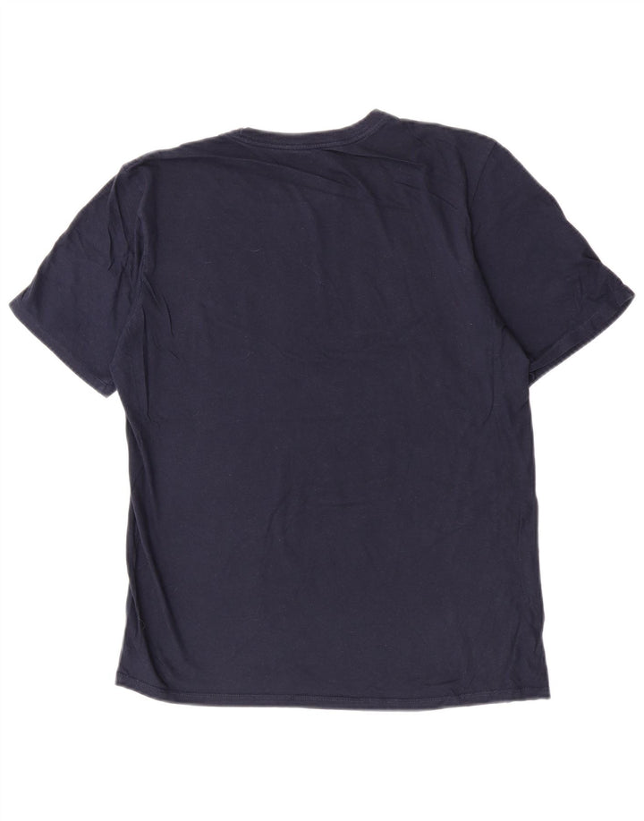 Nike Herre Athletic Cut Grafisk T-Shirt Top Medium Navy Blue