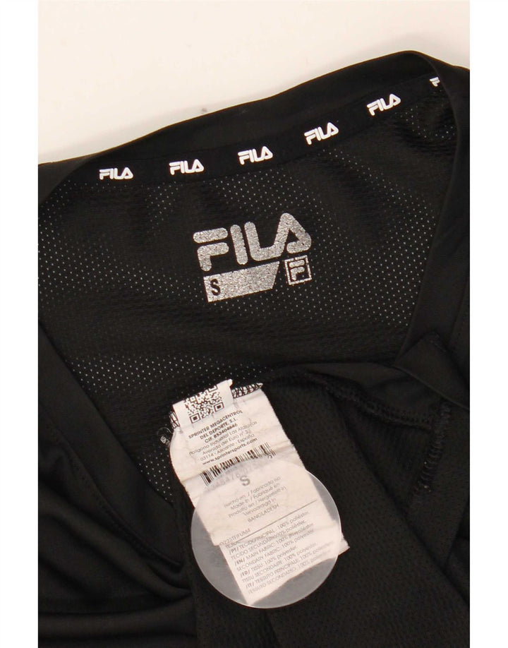 Fila Herre T-Shirt Top Lille Sort Colourblock Polyester