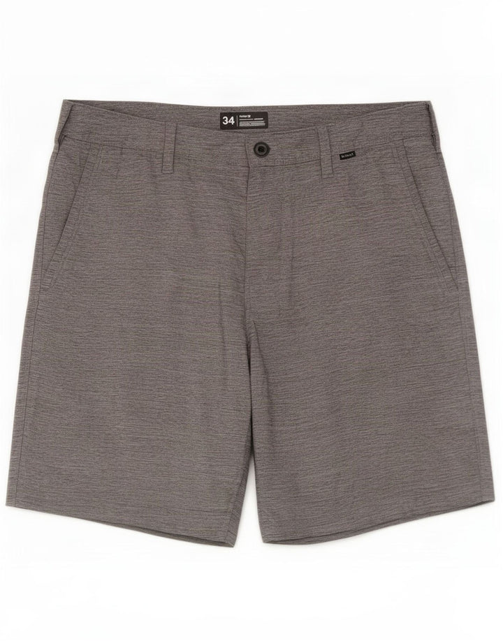 Hurley Herre Chino Shorts Large W34 Grå Flecked Polyester