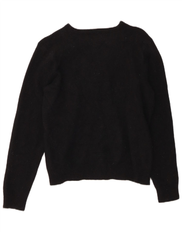 POLO RALPH LAUREN Dame Boat Neck Jumper Sweater UK 12 Medium Black