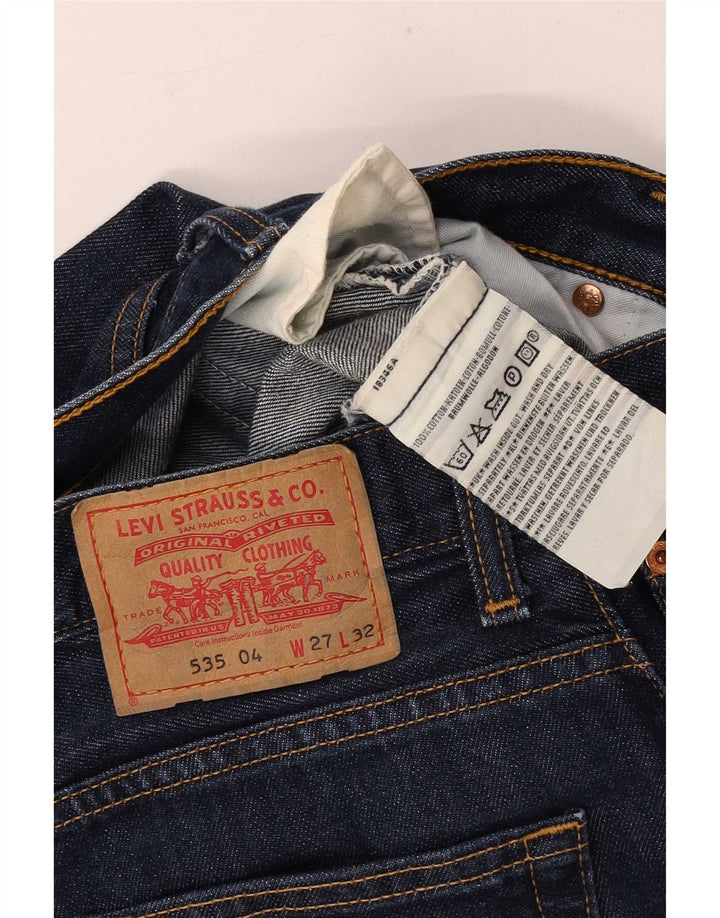 Levi's Herre 535 Straight Jeans W27 L32 Marineblå Bomuld