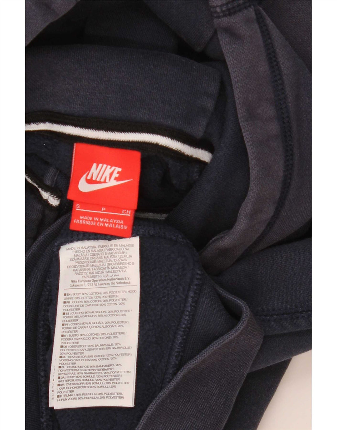 Nike Hættetrøje med lynlås til mænd, lille marineblå bomuld