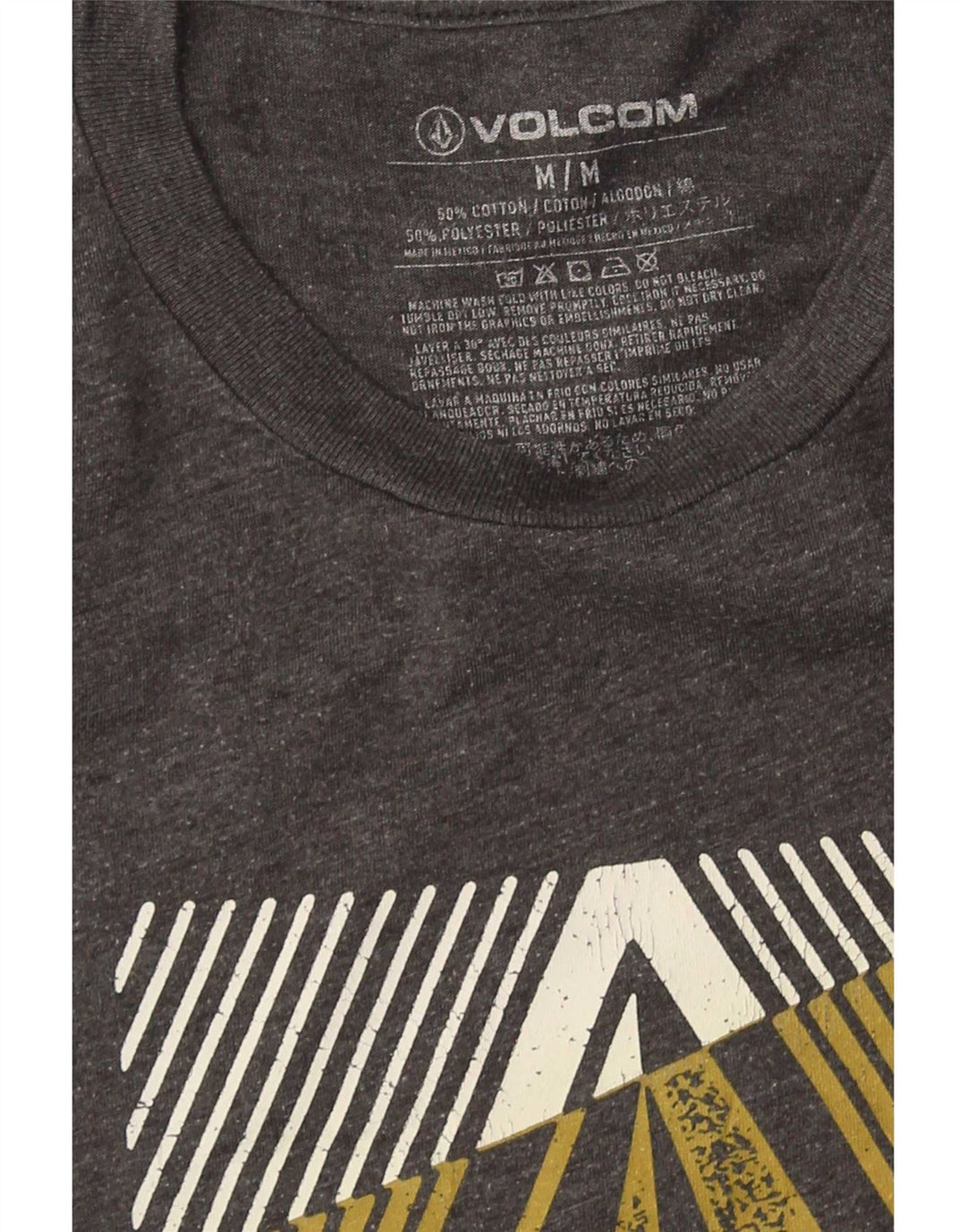 Volcom Herre grafisk T-shirt Top mellemgrå bomuld