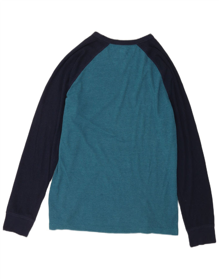 Gap Herre Top Langærmet Stor Blå Colourblock Bomuld