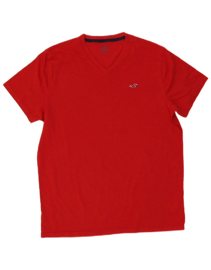 HOLLISTER Mens T-Shirt Top Medium Red Cotton