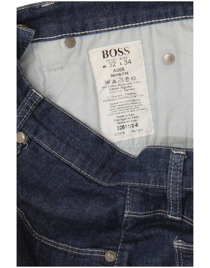 Hugo Boss lige jeans til kvinder W32 L26 marineblå bomuld