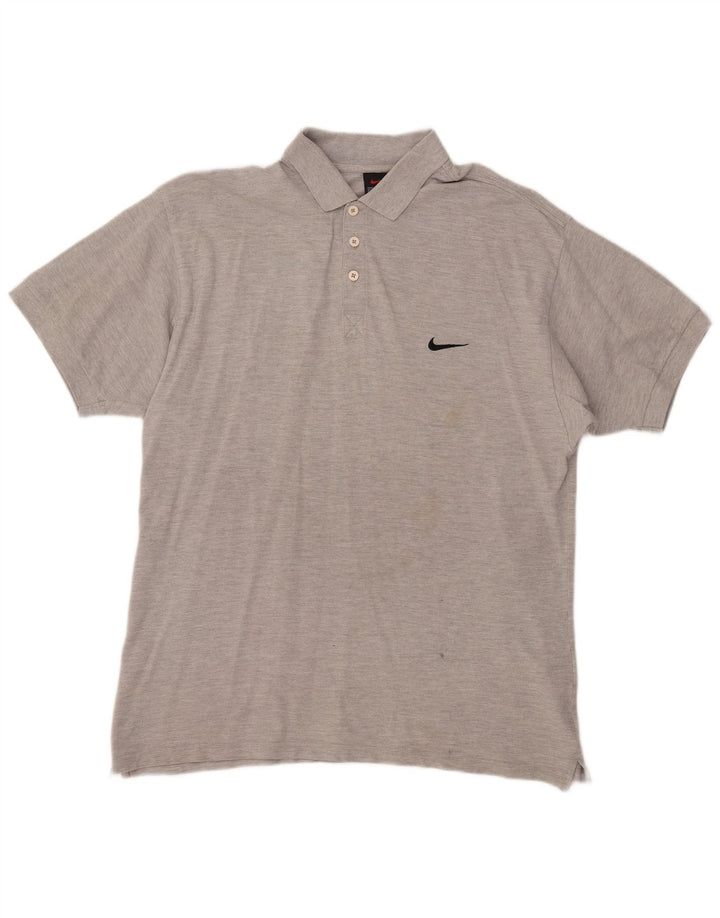 Nike Polo Shirt til mænd UK 44/46 Stor Grå Bomuld