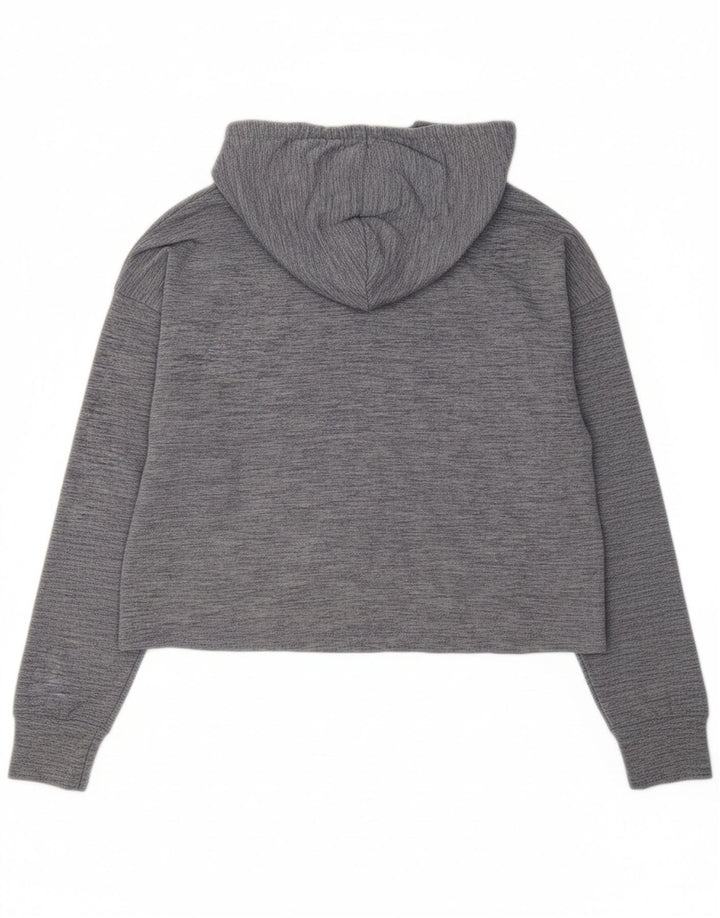 NIKE Womens Dri Fit Oversized Hoodie Jumper UK 10 Small Blue Polyester