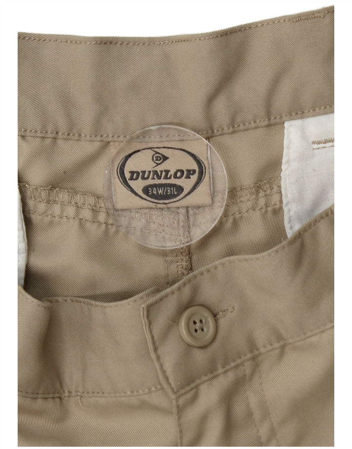 DUNLOP Herre Pegged Chino Bukser W34 L31 Beige Polyester