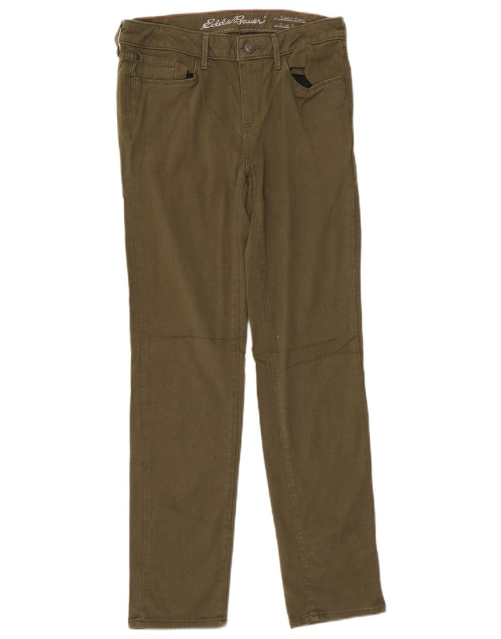 Eddie Bauer Dame Slim Casual Bukser US 8 Medium W28 L29 Khaki