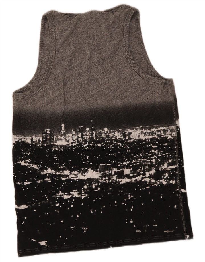 Superdry Herre grafisk vest Top XL Grå Colourblock Bomuld