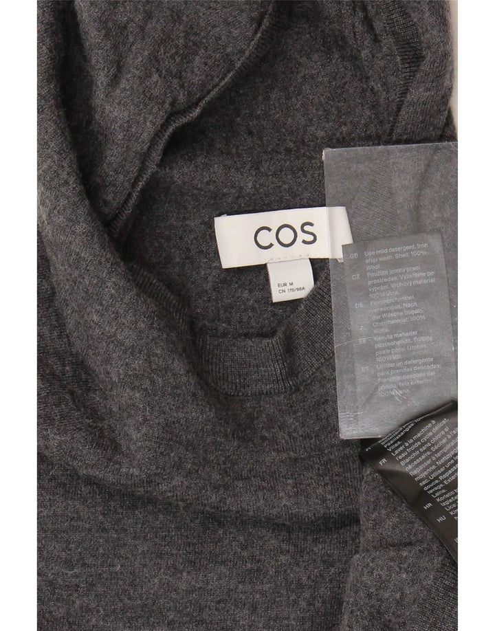 Cos Dame Crop Hættetrøje UK 14 Medium Grey Uld