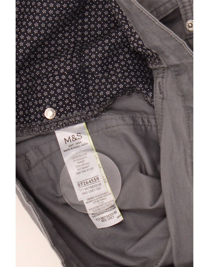 Marks & Spencer Herre Casual Shorts W32 Medium Grey Bomuld