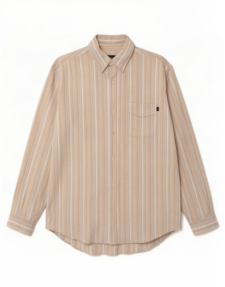 Marlboro Classics herreskjorte stor beige stribet polyethylen