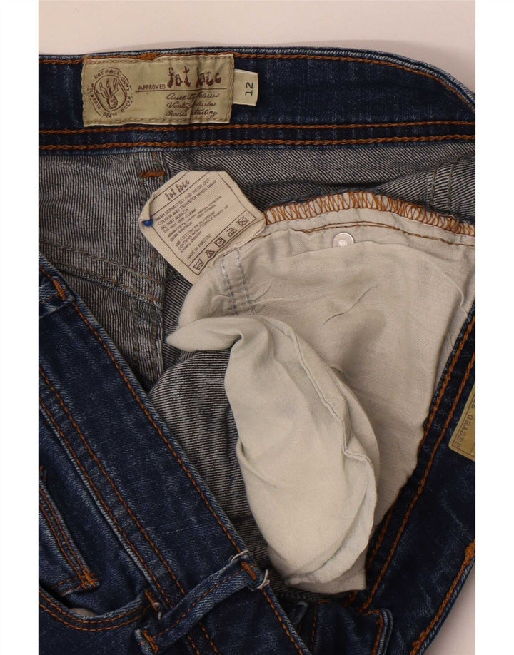 Fat Face Dame Slim Jeans UK 12 Medium W30 L26 Blå Bomuld