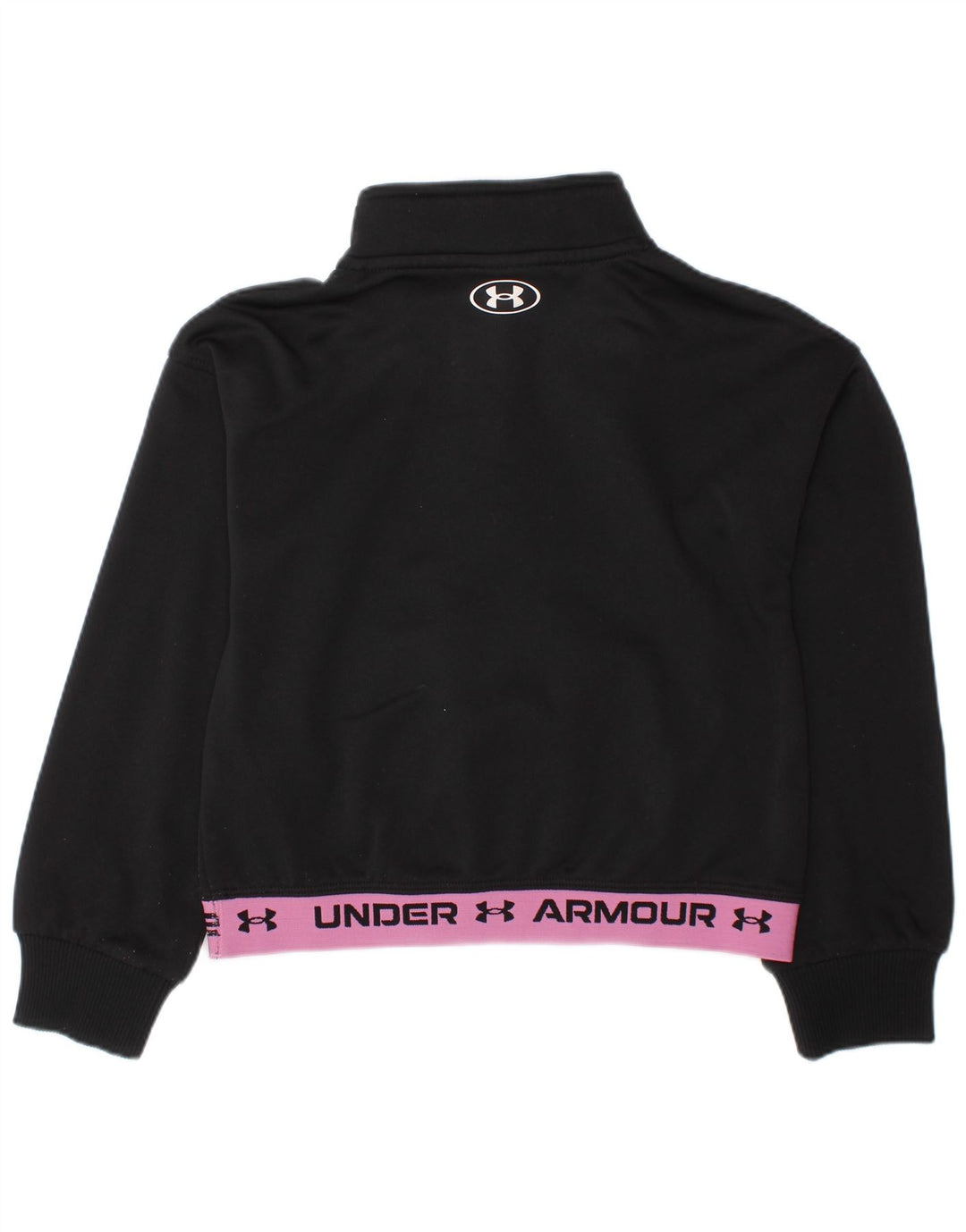 UNDER ARMOUR Sweatshirt med lynlås til piger 4-5 år Sort Colourblock