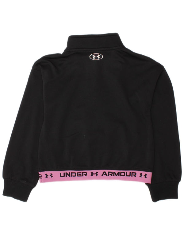 UNDER ARMOUR Sweatshirt med lynlås til piger 4-5 år Sort Colourblock