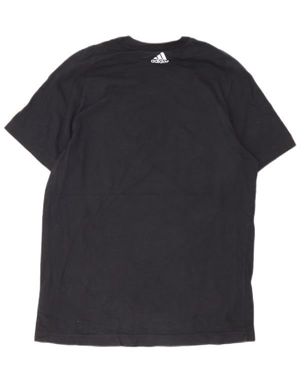 Adidas Herre grafisk T-shirt Top Medium Sort Bomuld