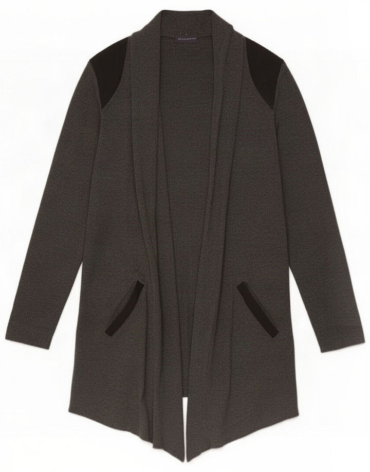 Marks & Spencer Dame Longline Cardigan Sweater UK 14 Medium Grey