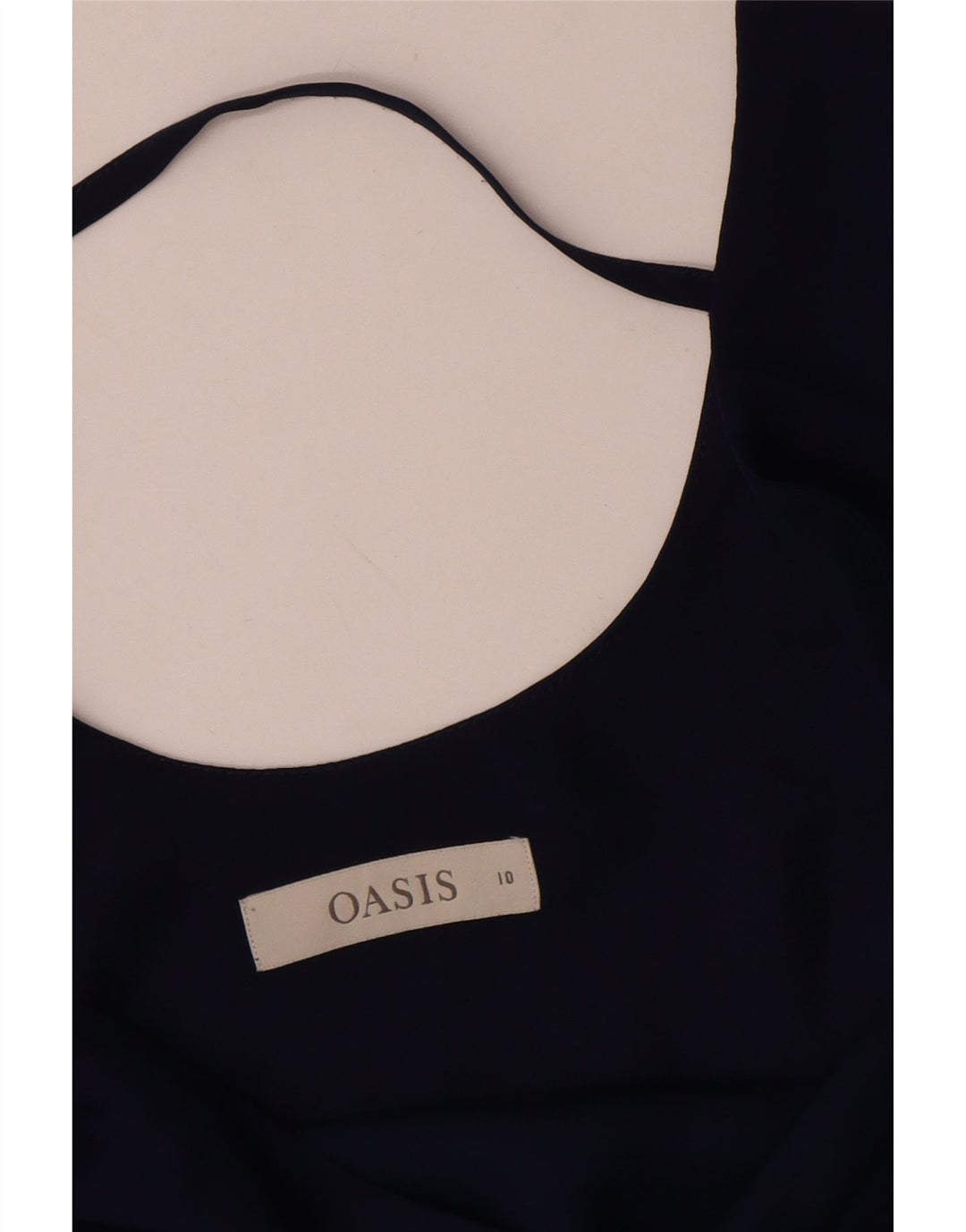 Oasis Dame ærmeløs bluse Top UK 10 Small Navy Blue