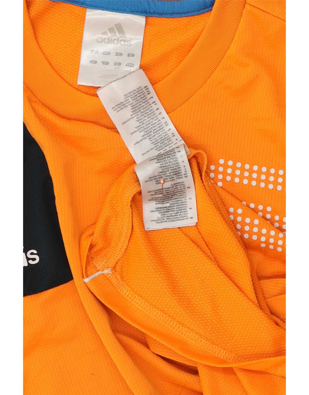 Adidas Herre grafisk T-shirt Top Stor Orange Colourblock Polyester