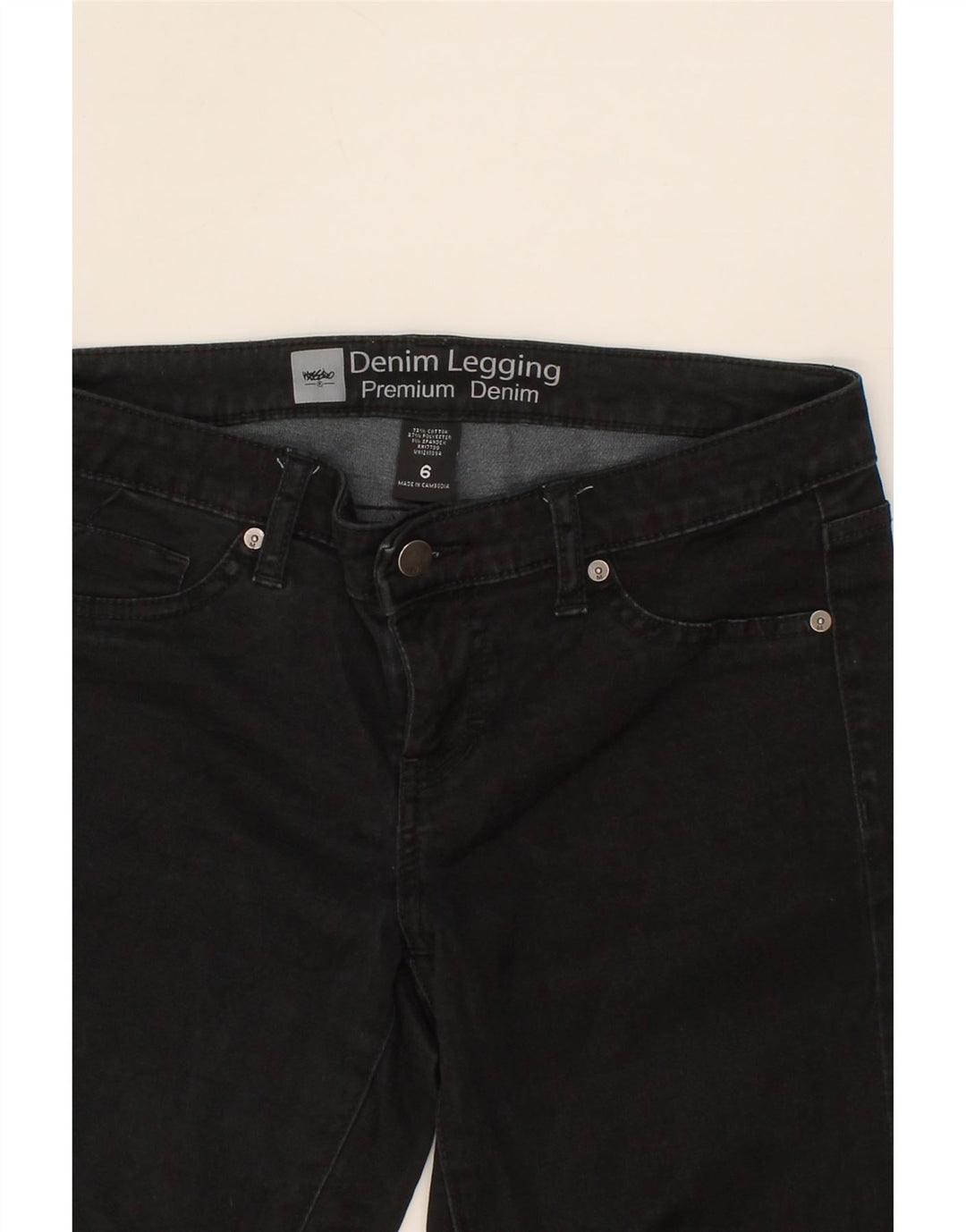 MOSSIMO Womens Legging Skinny Jeans US 6 Medium W32 L31 Black Cotton Vintage Mossimo and Second-Hand Mossimo from Messina Hembry 