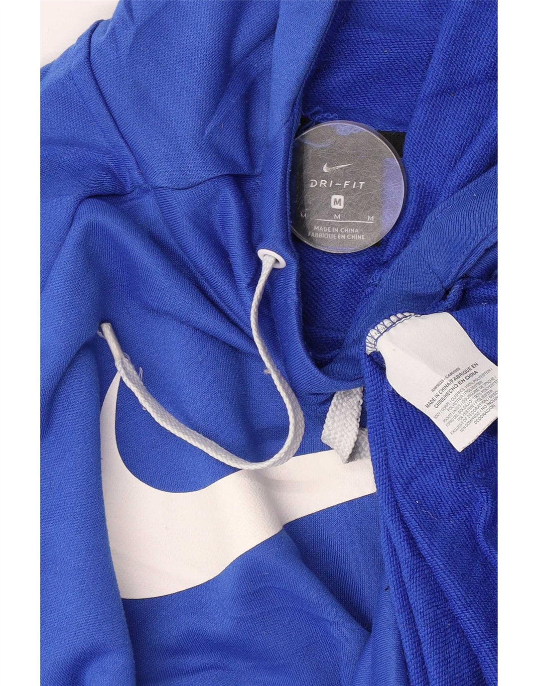 Nike Herre Dri Fit grafisk hættetrøje Jumper Medium Blue Polyester