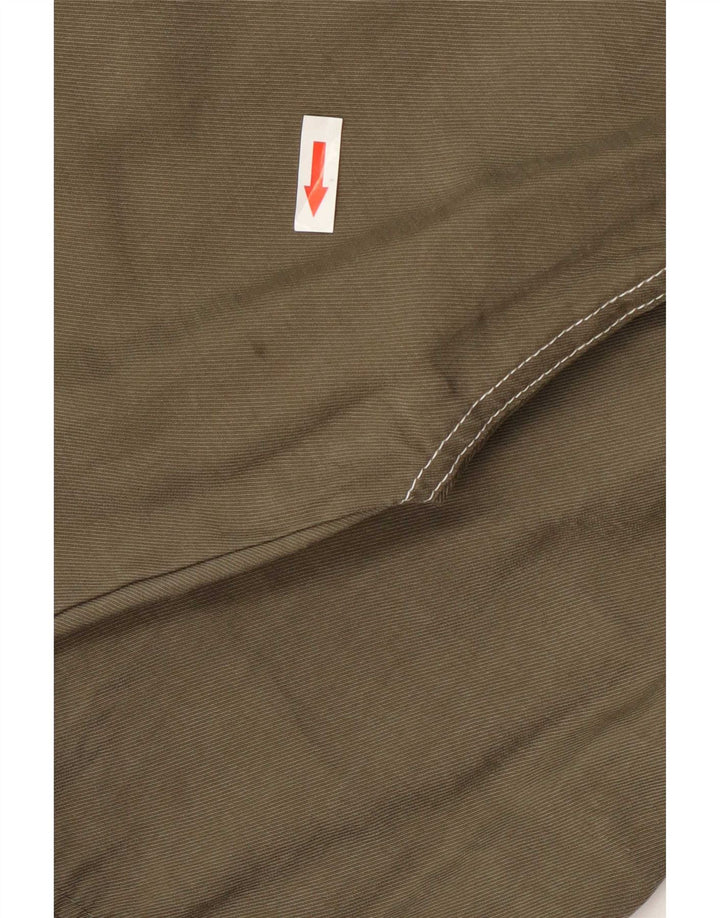 Zara Kortærmede Jumpsuit UK 10 Small Khaki Lyocell