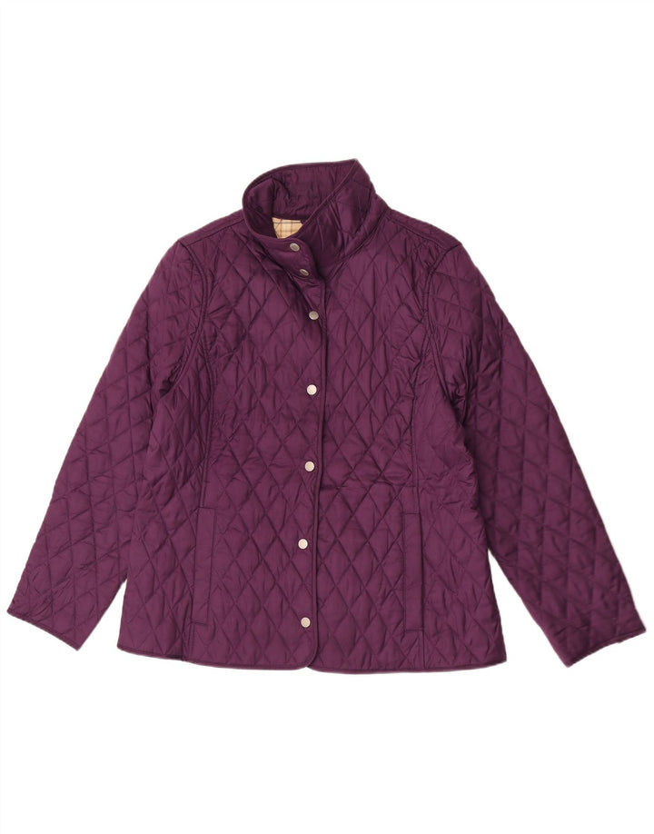 L.L.Bean Quiltet jakke til kvinder UK 14 Medium Purple Polyester
