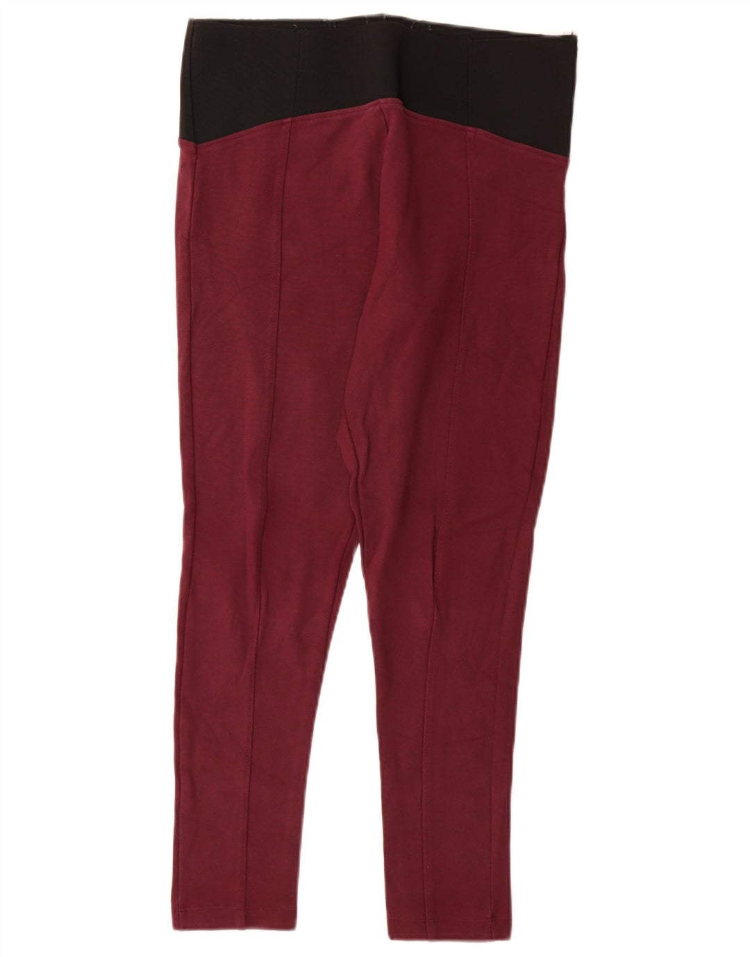 Marks & Spencer Womens Leggings UK 12 Medium Burgundy Viscose