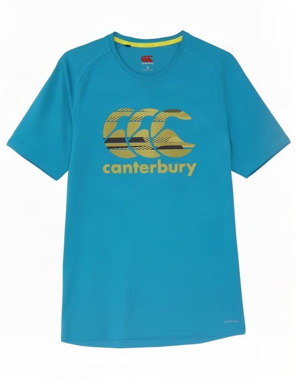 Canterbury Herre grafisk T-shirt Top Medium Blue Polyester